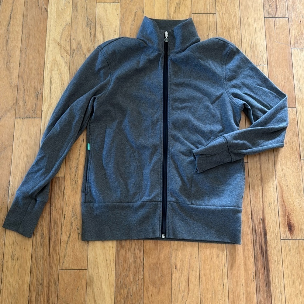 Linksoul | Golf Full Zip | 100% Premium Cotton | Sweatshirt | Gray | size M